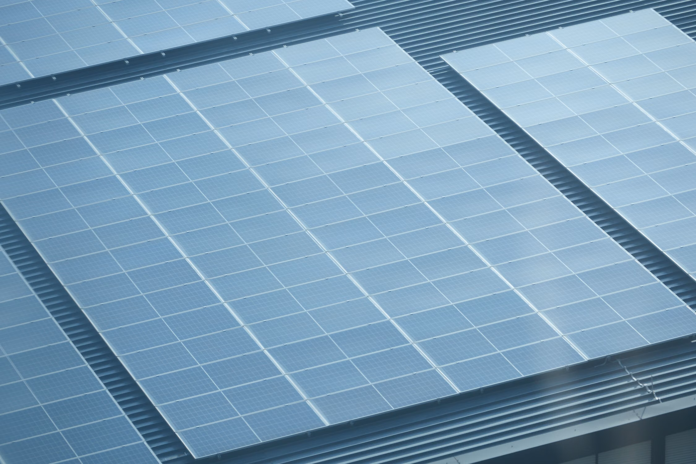 Panneaux solaires sur une toiture