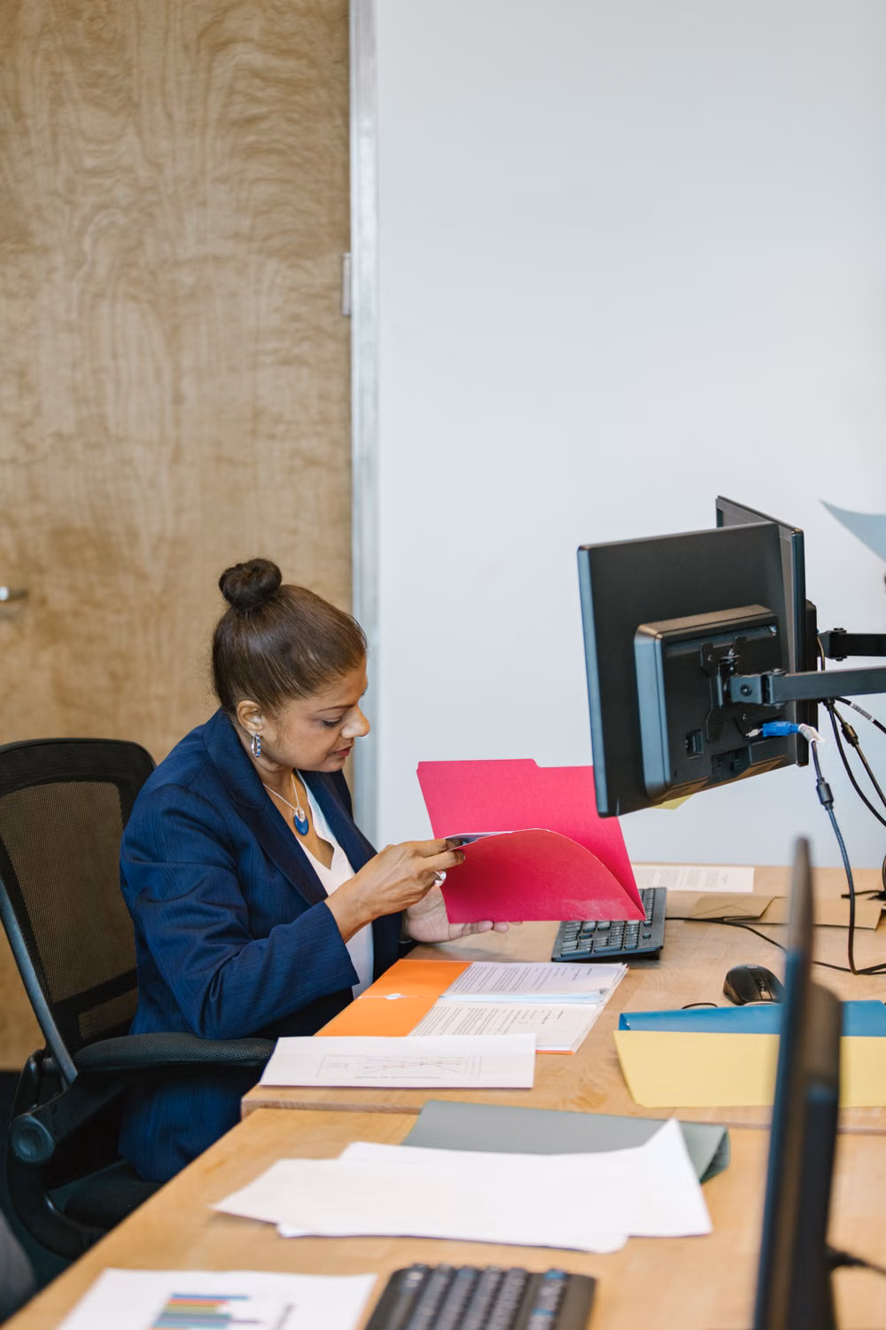 Organisation des dossiers dans un bureau
